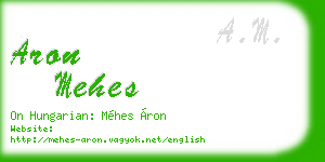 aron mehes business card